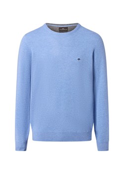 Fynch-Hatton Męski wełniany sweter z zawartością kaszmiru Mężczyźni Wełna jasnoniebieski marmurkowy ze sklepu vangraaf w kategorii Swetry męskie - zdjęcie 186461107