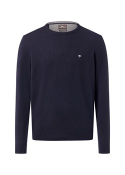 Fynch-Hatton Męski wełniany sweter z zawartością kaszmiru Mężczyźni Wełna granatowy marmurkowy ze sklepu vangraaf w kategorii Swetry męskie - zdjęcie 186461108