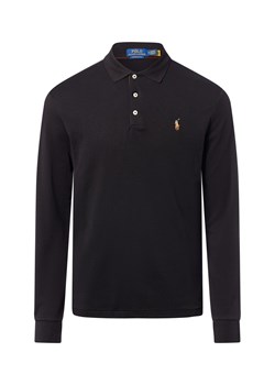 Polo Ralph Lauren Męska koszulka polo z długim rękawem Mężczyźni Bawełna czarny jednolity ze sklepu vangraaf w kategorii T-shirty męskie - zdjęcie 186461119