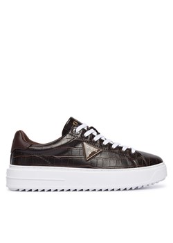 Sneakersy Guess FLFD15 PEL12 Brązowy ze sklepu eobuwie.pl w kategorii Buty sportowe damskie - zdjęcie 186461745
