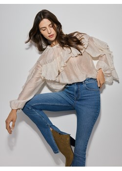 Reserved - Jeansy slim fit z rozcięciem - niebieski ze sklepu Reserved w kategorii Jeansy damskie - zdjęcie 186462399