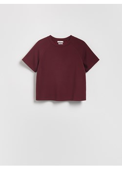 Reserved - T-shirt regular z modalem - bordowy ze sklepu Reserved w kategorii Bluzki damskie - zdjęcie 186462425