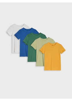 Sinsay - Bawełniana koszulka 5 pack - szary ze sklepu Sinsay w kategorii T-shirty chłopięce - zdjęcie 186464046
