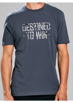 Sinsay - Bawełniana koszulka z napisem - szary ze sklepu Sinsay w kategorii T-shirty męskie - zdjęcie 186464147