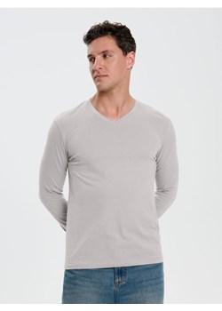 Sinsay - Koszulka z długimi rękawami - beżowy ze sklepu Sinsay w kategorii T-shirty męskie - zdjęcie 186464158