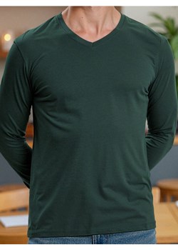 Sinsay - Koszulka z długimi rękawami - zielony ze sklepu Sinsay w kategorii T-shirty męskie - zdjęcie 186464159