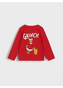 Sinsay - Koszulka z nadrukiem na plecach Grinch - czerwony - id: 724EM-33X - marki Sinsay - 186464167 Sinsay - Koszulka z nadrukiem na plecach Grinch - czerwony ze sklepu Sinsay w kategorii Bluzki dziewczęce - zdjęcie 186464167