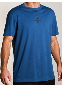 Sinsay - Bawełniana koszulka z nadrukiem na plecach - niebieski ze sklepu Sinsay w kategorii T-shirty męskie - zdjęcie 186464229