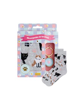 Zestaw Skarpetki + Brelok Kocia Mama ze sklepu Sklep SOXO w kategorii Skarpetki damskie - zdjęcie 186464395