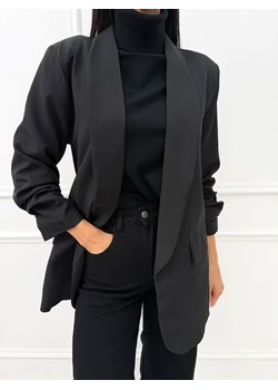 Czarna  Marynarka Oversize ze sklepu ModnaKiecka.pl w kategorii Marynarki damskie - zdjęcie 186464515