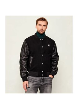 Just Cavalli Wełniana kurtka bomber | Regular Fit | z dodatkiem skóry ze sklepu Gomez Fashion Store w kategorii Kurtki męskie - zdjęcie 186466615