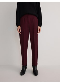 Reserved - Spodnie z wysokim stanem - mahoniowy - id: 1483I-93X - marki Reserved - 186470757 Reserved - Spodnie z wysokim stanem - mahoniowy ze sklepu Reserved w kategorii Spodnie damskie - zdjęcie 186470757