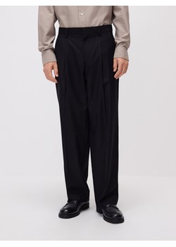 Reserved - Spodnie chino wide leg - czarny ze sklepu Reserved w kategorii Spodnie męskie - zdjęcie 186471025