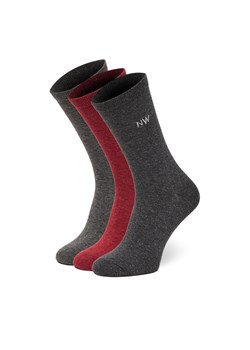 Nine West Skarpety długie CEO_AS_NW_05_W_AW25 (3 PACK) Szary ze sklepu MODIVO w kategorii Skarpetki damskie - zdjęcie 186475049