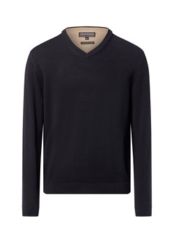 Finshley & Harding Sweter z zawartością kaszmiru Mężczyźni Bawełna czarny jednolity ze sklepu vangraaf w kategorii Swetry męskie - zdjęcie 186477217