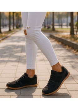 Czarne damskie buty sportowe /G8-2 18240 G127/ ze sklepu Pantofelek24.pl w kategorii Buty sportowe damskie - zdjęcie 186477228