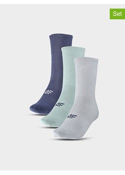 4F Skarpety (3 pary) w kolorze granatowym, miętowym i szarym ze sklepu Limango Polska w kategorii Skarpetki męskie - zdjęcie 186478128