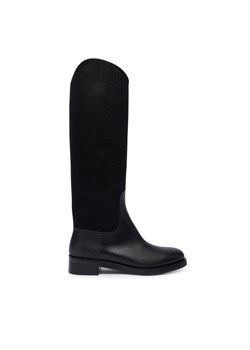 Oficerki Max Mara Cavalierewk 2524796112600 Czarny ze sklepu eobuwie.pl w kategorii Kozaki damskie - zdjęcie 186478346