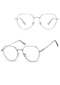 Okulary zerówki lenonki oprawki korekcyjne medium M294A srebrne - id: 9245 - marki Sunoptic - 186479447 Okulary zerówki lenonki oprawki korekcyjne medium M294A srebrne ze sklepu Stylion w kategorii Okulary zerówki damskie - zdjęcie 186479447