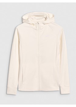 Damska bluza treningowa 4F 4FRSS25TFSWF467 - biała ze sklepu Sportstylestory.com w kategorii Bluzy damskie - zdjęcie 186480667