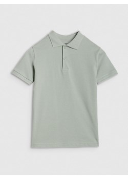 Chłopięca koszulka polo 4F 4FJWSS25TPTSM483 - turkusowa ze sklepu Sportstylestory.com w kategorii T-shirty chłopięce - zdjęcie 186480698