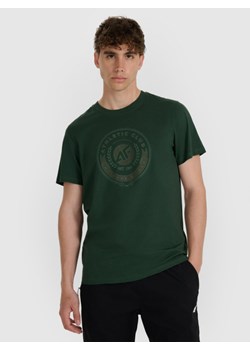 Męski t-shirt z nadrukiem 4F 4FRAW25TTSHM3338 - zielony ze sklepu Sportstylestory.com w kategorii T-shirty męskie - zdjęcie 186480775