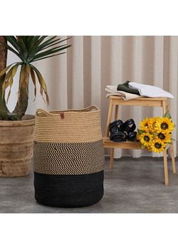 ABERTO DESIGN Kosz w kolorze jasnobrązowo-czarnym - wys. 35 x Ø 22 cm - id: 17132350 - marki Aberto Design - 186481598 ABERTO DESIGN Kosz w kolorze jasnobrązowo-czarnym - wys. 35 x Ø 22 cm ze sklepu Limango Polska w kategorii Akcesoria i przechowywanie - zdjęcie 186481598