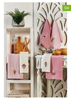 Colourful Cotton Ściereczki (6 szt.) w kolorze kremowo-różowo-jasnoróżowym do naczyń ze sklepu Limango Polska w kategorii Ścierki kuchenne - zdjęcie 186482679