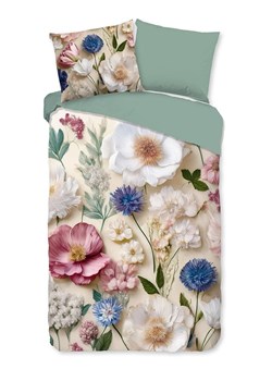 Good Morning Komplet pościeli flanelowej &quot;Zelma&quot; w kolorze kremowo-turkusowym ze sklepu Limango Polska w kategorii Pościele - zdjęcie 186482838