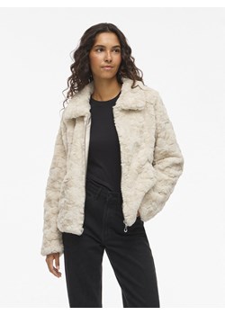 Vila Damska kurtka ze sztucznego futra - Vidorte Kobiety Sztuczne włókno beżowy jednolity ze sklepu vangraaf w kategorii Kurtki damskie - zdjęcie 186485779