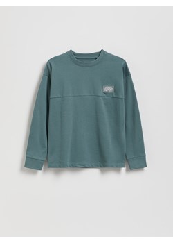 Reserved - Bawełniany longsleeve - morski ze sklepu Reserved w kategorii T-shirty chłopięce - zdjęcie 186487617