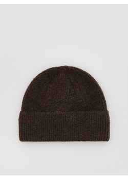 Reserved - Czapka beanie - ciemnobrązowy - id: 633FE-89X - marki Reserved - 186487699 Reserved - Czapka beanie - ciemnobrązowy ze sklepu Reserved w kategorii Czapki zimowe damskie - zdjęcie 186487699