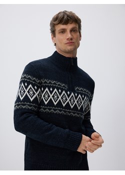 Reserved - Sweter z golfem - granatowy - id: 939GC-59P - marki Reserved - 186488088 Reserved - Sweter z golfem - granatowy ze sklepu Reserved w kategorii Swetry męskie - zdjęcie 186488088