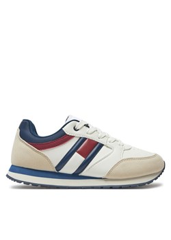 Sneakersy Tommy Hilfiger Flag Low Cur Lace-Up Sneaker T3X9-33664-1269 Biały ze sklepu eobuwie.pl w kategorii Buty sportowe dziecięce - zdjęcie 186488405
