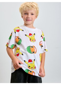 Sinsay - Bawełniana koszulka z nadrukiem Pokemon - biały ze sklepu Sinsay w kategorii T-shirty chłopięce - zdjęcie 186488878