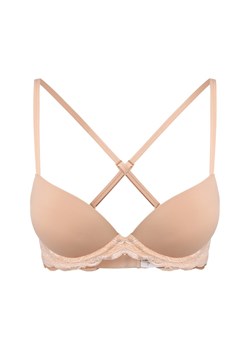 Calvin Klein Damski biustonosz push-up - usztywniany - Demi Kobiety Sztuczne włókno beżowy jednolity ze sklepu vangraaf w kategorii Biustonosze - zdjęcie 186488909