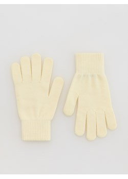 Reserved - Gładkie rękawiczki - złamana biel ze sklepu Reserved w kategorii Rękawiczki damskie - zdjęcie 186489357