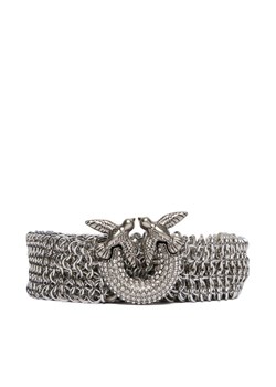 PINKO Pasek Damski Strass Buckle Belt H2 105878 A2X8 Srebrny ze sklepu MODIVO w kategorii Paski damskie - zdjęcie 186492677