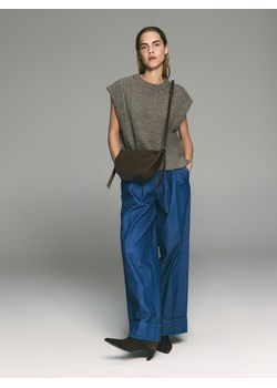 Reserved - Jeansy wide leg z zakładkami - niebieski ze sklepu Reserved w kategorii Jeansy damskie - zdjęcie 186493827