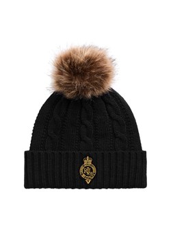 Czapka LAUREN RALPH LAUREN 454P04455003 Czarny ze sklepu eobuwie.pl w kategorii Czapki zimowe damskie - zdjęcie 186495777
