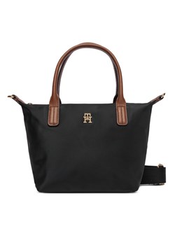 Torebka Tommy Hilfiger Popette Mini Tote AW0AW17709 Czarny ze sklepu eobuwie.pl w kategorii Torebki damskie - zdjęcie 186495805
