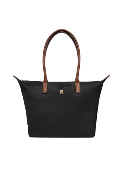 Torebka Tommy Hilfiger Popette Tote AW0AW17711 Czarny ze sklepu eobuwie.pl w kategorii Torby Shopper bag - zdjęcie 186495807