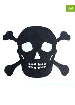CHAKS Podkładki stołowe (4 szt.) &quot;Skull&quot; w kolorze czarnym - 34 x 42,6 cm ze sklepu Limango Polska w kategorii Podkładki na stół - zdjęcie 186498128