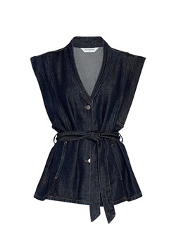 MOSS COPENHAGEN Kamizelka dżinsowa "Josephine Rue" w kolorze granatowym ze sklepu Limango Polska w kategorii Kamizelki damskie - zdjęcie 186498506