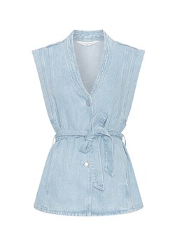 MOSS COPENHAGEN Kamizelka dżinsowa "Josephine Rue" w kolorze błękitnym ze sklepu Limango Polska w kategorii Kamizelki damskie - zdjęcie 186498508