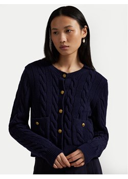 Polo Ralph Lauren Kardigan 211978312501 Granatowy Regular Fit ze sklepu MODIVO w kategorii Swetry damskie - zdjęcie 186498705