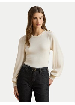 LAUREN RALPH LAUREN Sweter 200980974002 Beżowy Relaxed Fit ze sklepu MODIVO w kategorii Swetry damskie - zdjęcie 186498707