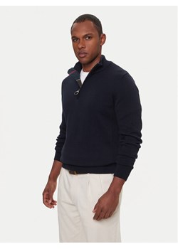 Barbour Sweter Half Zip MKN1074NY91 Granatowy Regular Fit ze sklepu MODIVO w kategorii Swetry męskie - zdjęcie 186498807