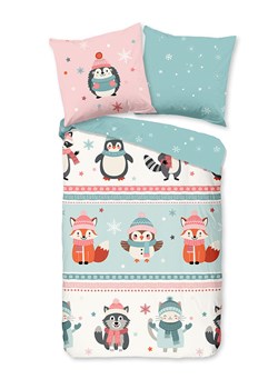 Good Morning Komplet pościeli flanelowej &quot;Turr&quot; w kolorze turkusowo-jasnoróżowym ze sklepu Limango Polska w kategorii Pościel dziecięca - zdjęcie 186501038