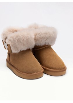 Lelli Kelly Skórzane botki zimowe "Zoey" w kolorze  jasnobrązowym ze sklepu Limango Polska w kategorii Buty zimowe dziecięce - zdjęcie 186501048